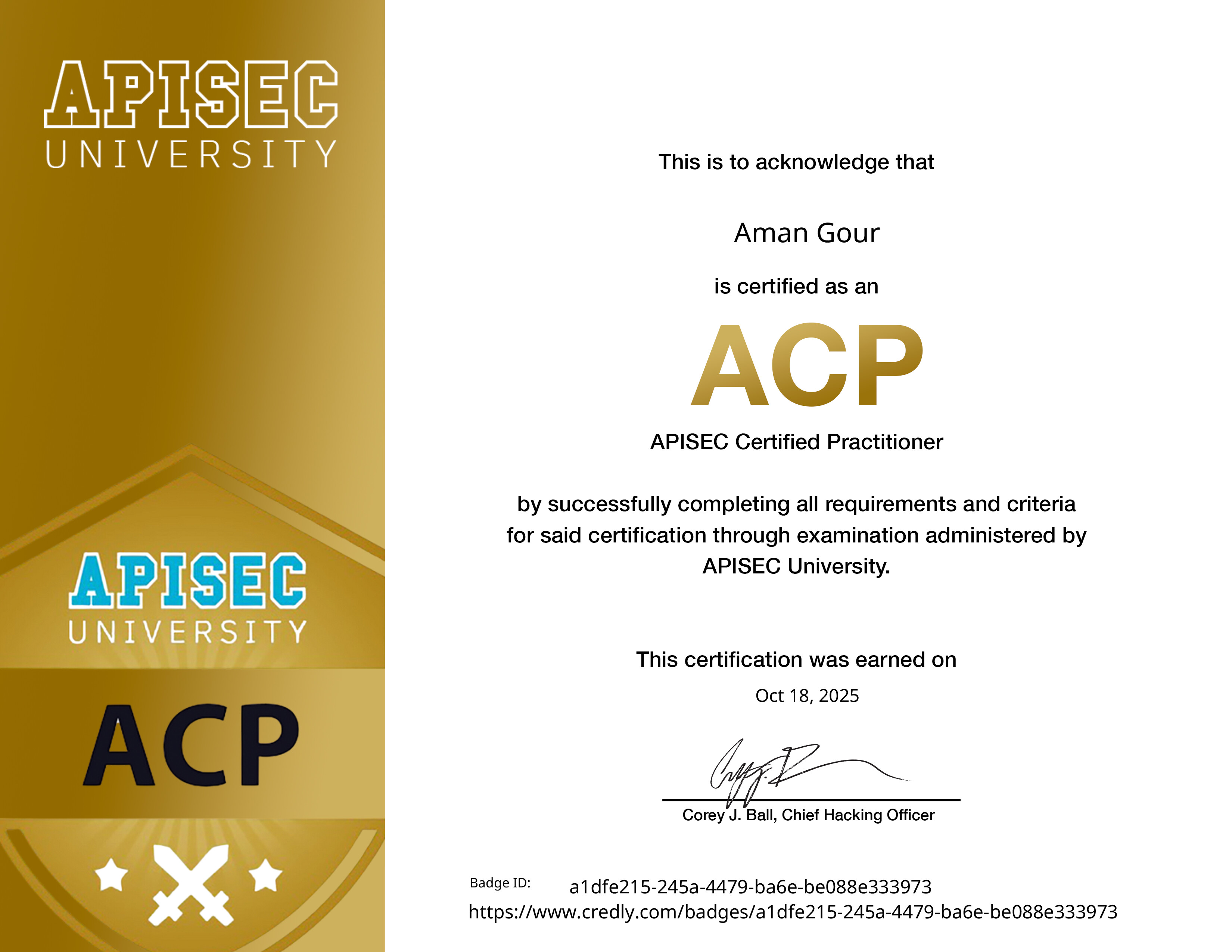 ACP Certificate